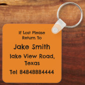 Porte-clés Caravane statique cadeau maison (Verso)