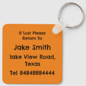 Porte-clés Caravane statique cadeau maison (Dos)