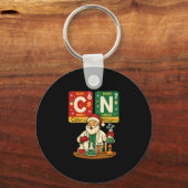 Porte-clés Carbone Azote 67 Mème Professeur Science Tableau P (Recto)