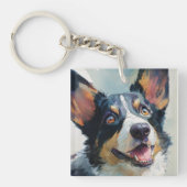 Porte-clés Cardigan corgi watercolor (Devant)