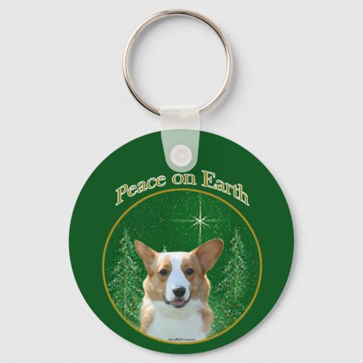Porte-clés Cardigan Welsh Corgi Peace (Recto)
