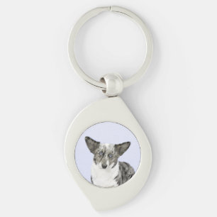 Porte-clés Cardigan Welsh Corgi Peinture - Art Chien original