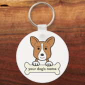 Porte-clés Cardigan Welsh Corgi personnalisé (Recto)
