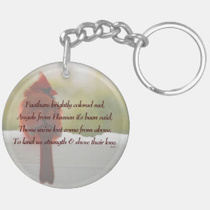 Porte-clés ***Cardinal avec Visiteur de Heaven Poem
