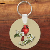 Porte-clés Cardinal masculin sur Porte - clé Dogwood (Verso)