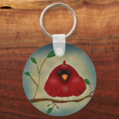 Porte-clés Cardinal oiseau rouge (Recto)
