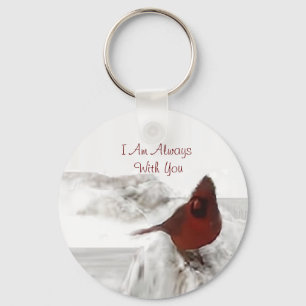 Porte-clés Cardinal Rouge "Je suis toujours avec toi" Porte -