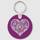 Porte-clés Cardinal rouge Rosace (Recto)