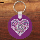 Porte-clés Cardinal rouge Rosace (Recto)