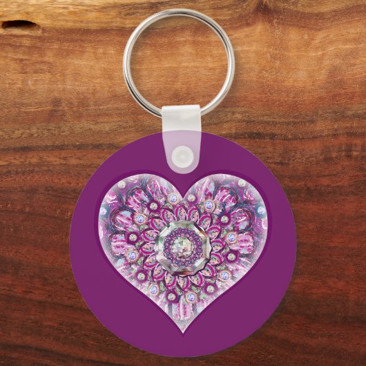 Porte-clés Cardinal rouge Rosace (Recto)