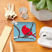 Porte-clés Cardinal Rouge Sur Un Porte - clé De Branche