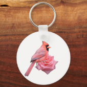 Porte-clés Cardinal sur le Rose (Recto)