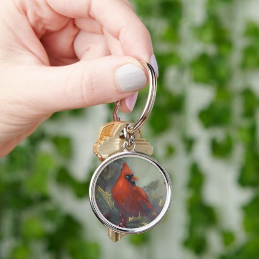 Porte-clés Cardinaux « Noël arrive » (main)