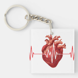 Porte-clés cardiologue médecin du cœur Je Vous Écoute Compass