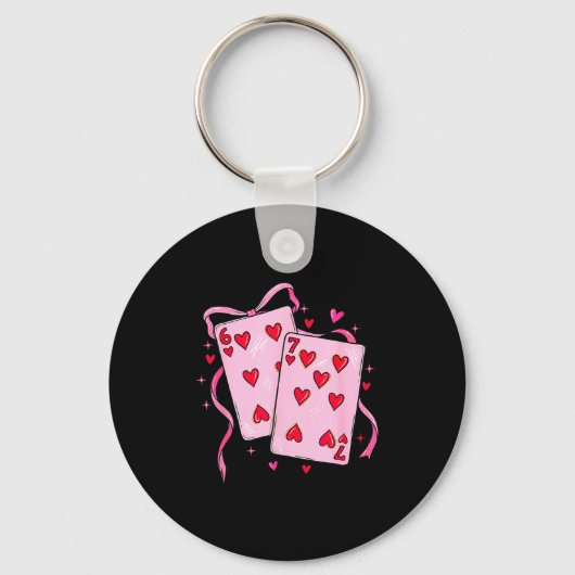 Porte-clés Cards Valentine Meme 6 Coquette Bow Funny Gift Tee (Recto)