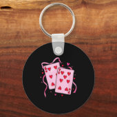 Porte-clés Cards Valentine Meme 6 Coquette Bow Funny Gift Tee (Recto)