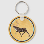 Porte-clés Caribou/Reindeer d'art populaire (Recto)