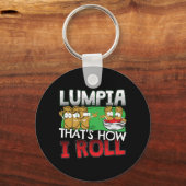 Porte-clés Caricature alimentaire philippine Lumpia (Recto)