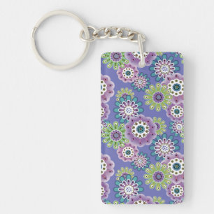 Porte-clés Caricature amusante Abstraite fleurs fleuris enfan