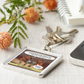 Porte-clés Caricature amusante du castor (Côté)