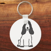 Porte-clés Caricature anglaise Cocker Spaniel Chien (Recto)