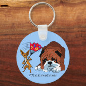 Porte-clés Caricature Chihuahua 725 - 3 (Recto)