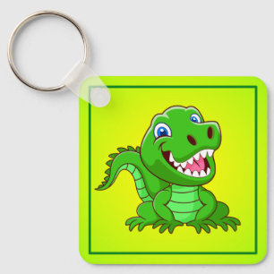 Porte-clés Caricature crocodile souriante