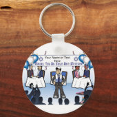 Porte-clés Caricature de Bar Mitzvah par PrintedPerfection.co (Recto)