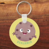 Porte-clés Caricature de biscuit à puce en chocolat (Recto)