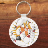 Porte-clés Caricature de Bowling Pins Strike (Recto)