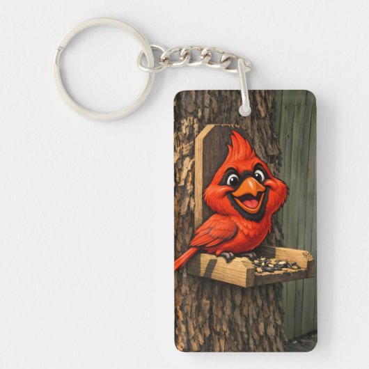 Porte-clés Caricature de Cardinal (Devant)