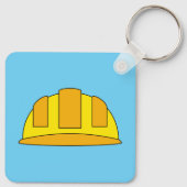 Porte-clés Caricature de Casquette dur jaune (Dos)