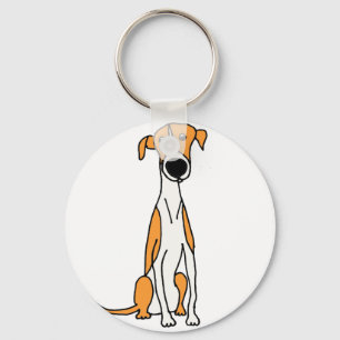 Porte-clés Caricature de chien Greyhound original
