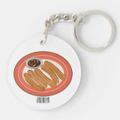 Porte-clés Caricature de Churro (Dos)