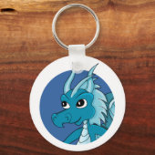 Porte-clés Caricature de dragon bleu (Recto)