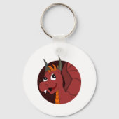 Porte-clés Caricature de dragon rouge (Recto)