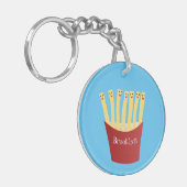Porte-clés Caricature de frites Cute kawaii fast food (Devant gauche)
