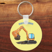 Porte-clés Caricature de la pelle orange (Recto)