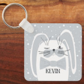 Porte-clés Caricature de lapin, symbole 2023. (Recto)