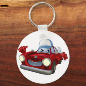 Porte-clés Caricature de mécanicien automobile (Recto)