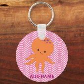 Porte-clés Caricature de pieuvre mignonne rose (Verso)