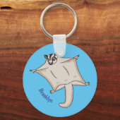 Porte-clés Caricature de planeur de sucre volant mignon (Recto)