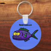 Porte-clés Caricature de poisson de Piranha (Recto)
