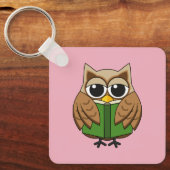 Porte-clés Caricature du livre de lecture de la Chouette (Recto)