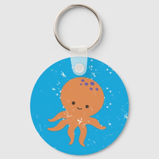 Porte-clés Caricature en Octopus mignon (Recto)