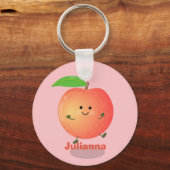 Porte-clés Caricature jaune pêche très agréable (Recto)