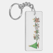 Porte-clés Caricature mignonne Danser Présentations de Noël e (Devant gauche)