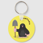 Porte-clés Caricature mole joyeux (Recto)