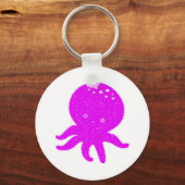 Porte-clés Caricature octopus mignon vieux papier d'impressio (Verso)