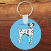 Porte-clés Caricature pour chien dalmate (Recto)